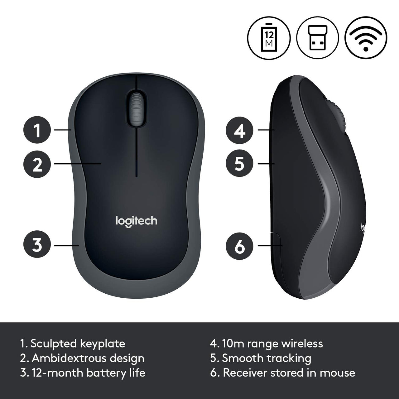 Mouse Wireless Logitech M185