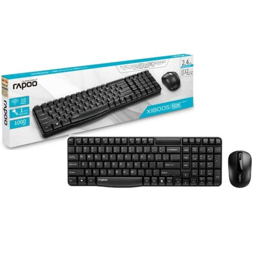 Keyboard and Mouse Wireless Combo  X1800S Rapoo
