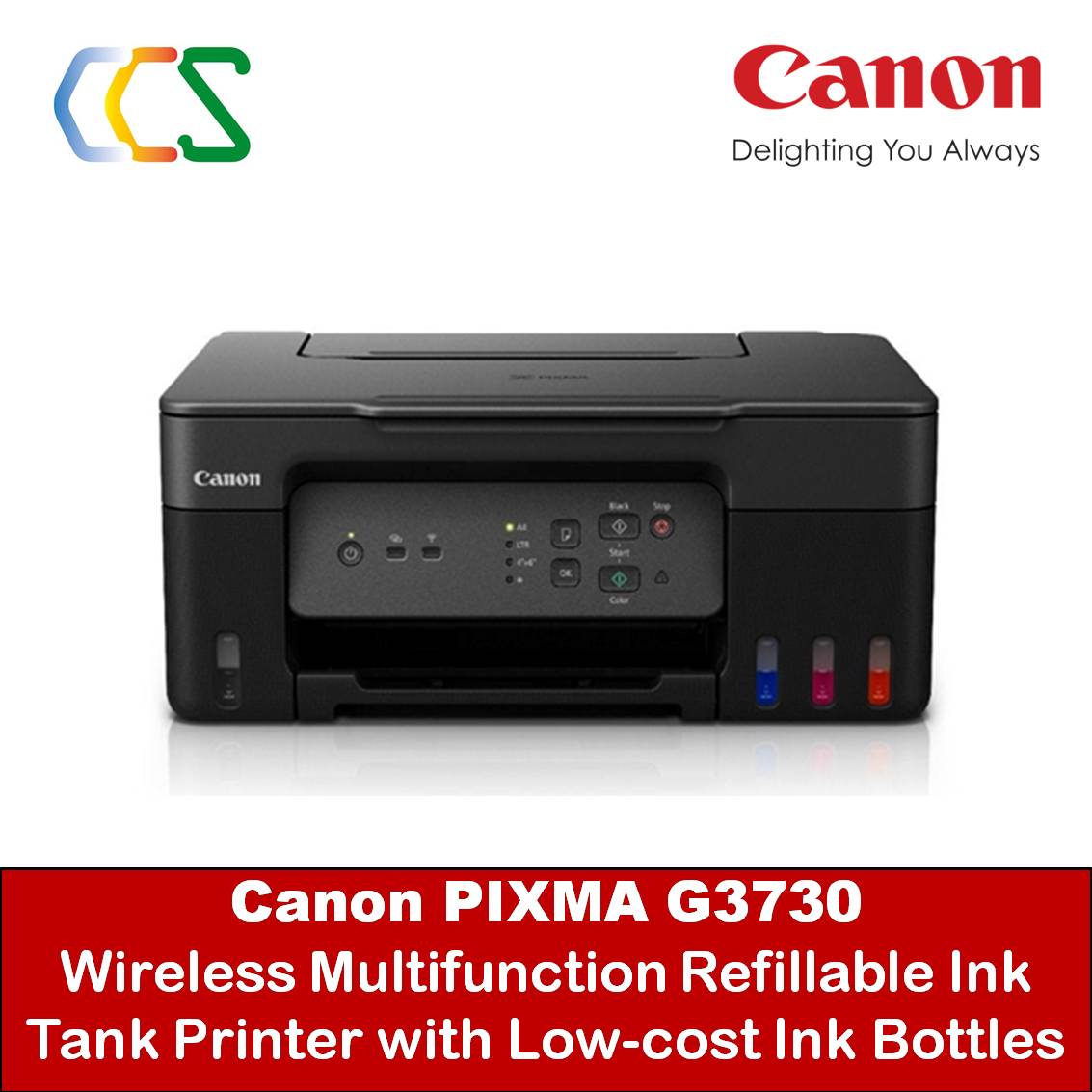 Canon Pixma MegaTank G3730 All-in-One Color Ink Tank Printer