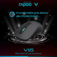 Thumbnail for RAPOO V16 Wired Optical Gaming Mouse