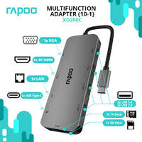 Thumbnail for Rapoo Multifunction Adapter 10 In 1 XD200c